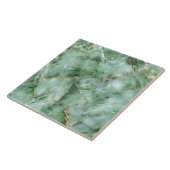 Luxe Groene Edelsteen Moderne Glam Esthetiek Tegeltje (Zijkant)