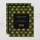 Luxe, groene en gouden kunst Deco Patroon (Voorkant / Achterkant)