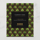 Luxe, groene en gouden kunst Deco Patroon (Voorkant)