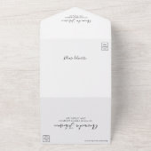 Luxe Groene en Gouden Waterverf Alcoholinkt All In One Uitnodiging (Buitenkant)