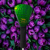 Luxe groene faux krokodil monogram golfheadcover