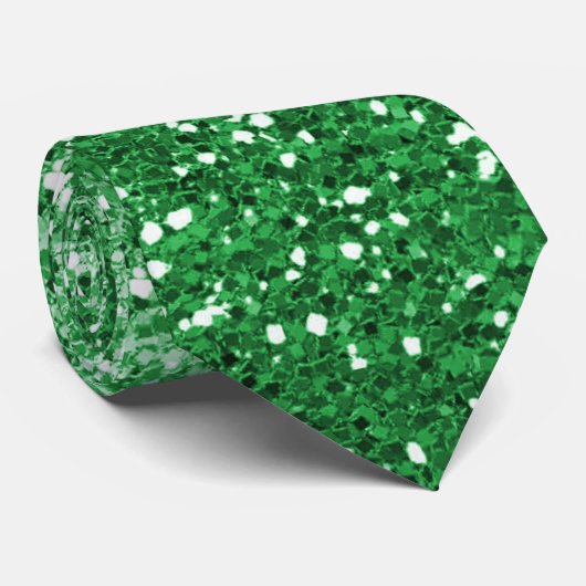 Luxe groene Glitter Ombre Stropdas (Opgerold)