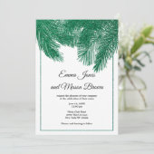 Luxe groene glitter palmboom tropische Trouw  Kaart (Staand voorkant)