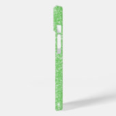 Luxe groene glitter telefoonhoesje met aangepaste Case-Mate iPhone case (Achterkant / Links)