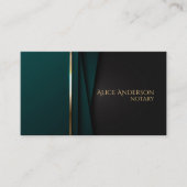Luxe groene gouden elegante notaris Visitekaartje (Voorkant)