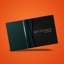 Luxe groene gouden elegante notaris Visitekaartje