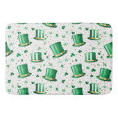Luxe groene gouden hoeden en shamrocks wit badmat (Voorkant)