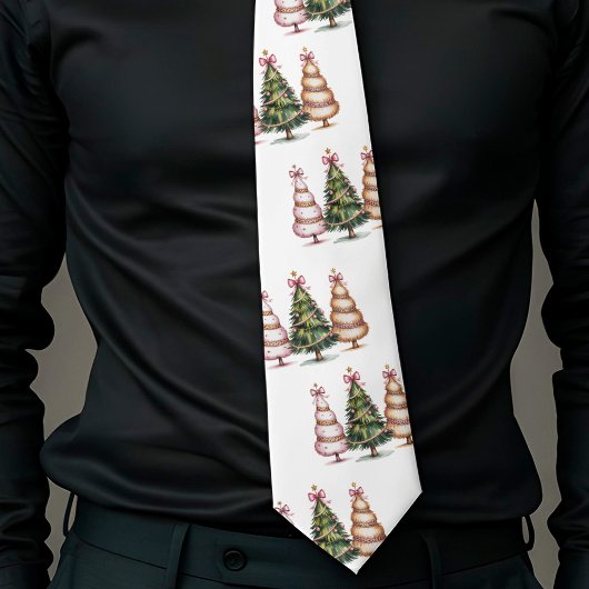 Luxe groene gouden kerstbomen minimalistische stro stropdas