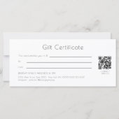 Luxe groene gouden marmeren QR-code cadeaubon (Achterkant)