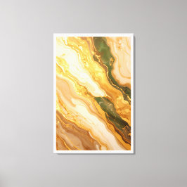 Luxe groene gouden marmeren wandkunst namaak canva canvas afdruk