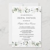 Luxe groene goudkleurige bladeren bruidsdiner kaart (Voorkant)