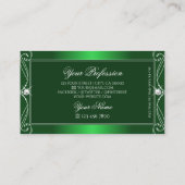 Luxe groene gradiënt Sparkle Jewels Ornament Visitekaartje (Achterkant)