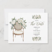 Luxe Groene Huwelijkskaart Save the Date (Voorkant)