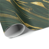 Luxe groene Onyx: gouden marmer. Cadeaupapier (Rol Hoek)