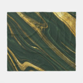 Luxe groene Onyx: gouden marmer. Fleece Deken (Voorkant (Horizontaal))