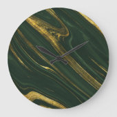 Luxe groene Onyx: gouden marmer. Grote Klok (Voorkant)
