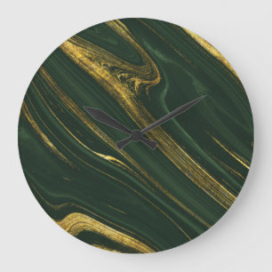 Luxe groene Onyx: gouden marmer. Grote Klok