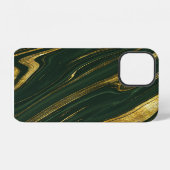 Luxe groene Onyx: gouden marmer. iPhone Hoesje (Achterkant horizontaal)