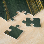 Luxe groene Onyx: gouden marmer. Legpuzzel (Zijkant)