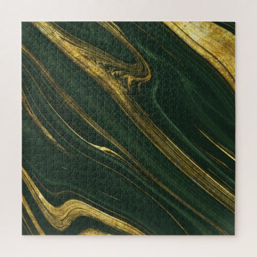 Luxe groene Onyx: gouden marmer. Legpuzzel (Verticaal)