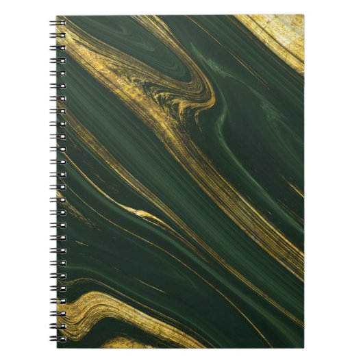 Luxe groene Onyx: gouden marmer. Notitieboek (Voorkant)