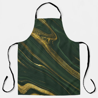Luxe groene Onyx: gouden marmer. Schort