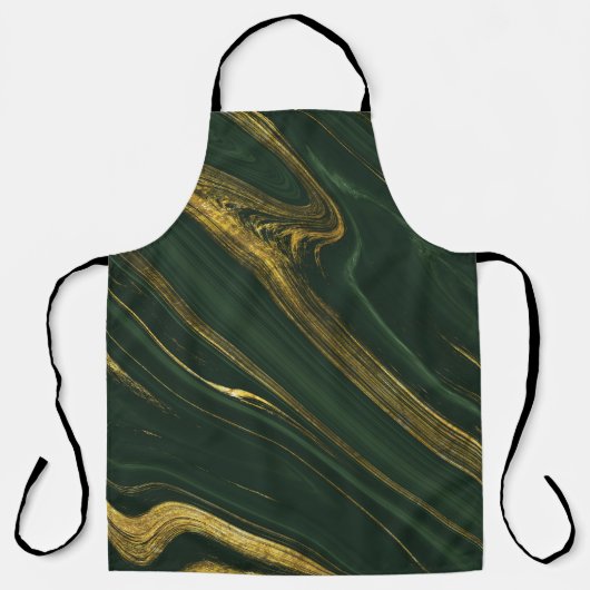 Luxe groene Onyx: gouden marmer. Schort (Voorkant)