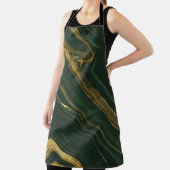 Luxe groene Onyx: gouden marmer. Schort (Insitu)