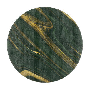 Luxe groene Onyx: gouden marmer. Snijplank