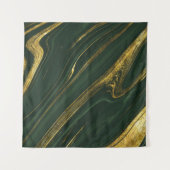 Luxe groene Onyx: gouden marmer. Wandkleed (Voorkant (horizontaal))