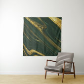 Luxe groene Onyx: gouden marmer. Wandkleed (In situ)