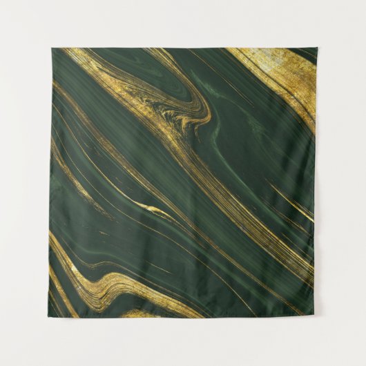 Luxe groene Onyx: gouden marmer. Wandkleed (Voorkant)