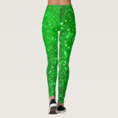Luxe Groene Populaire Gift Gold Glitter Leggings (Achterkant)