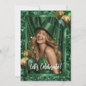 Luxe Groene St Patrick's Day Foto uitnodiging (Voorkant)