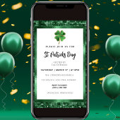 Luxe Groene St Patrick's Day Foto uitnodiging