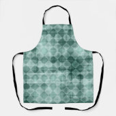 Luxe Groene Witte Rhombus Waterverf Abstracte Kuns Schort (Voorkant)