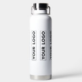 Luxe Groot Logo Patroon Wit Waterfles (Achterkant)