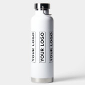 Luxe Groot Logo Patroon Wit Waterfles (Links)