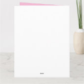 Luxe grote roze boegcadeautje op interparty kaart (Achterkant)