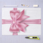 Luxe grote roze cadeauboog met diamant hart VIP Tissuepapier (Craft)