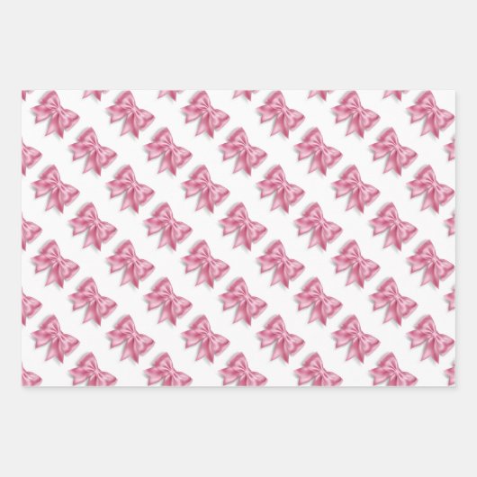 Luxe grote roze leuning brede strips inpakpapier vel (Voorkant 3)