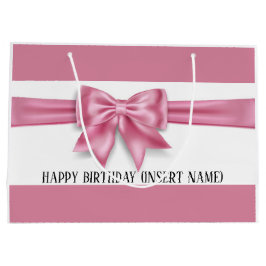 Luxe grote roze stripe DIY-partij Groot Cadeauzakje