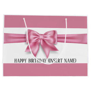 Luxe grote roze stripe DIY-partij Groot Cadeauzakje