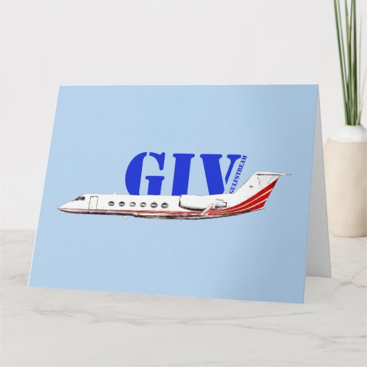 Luxe Gulfstream IV Private Jet Bedankkaart (Voorkant)