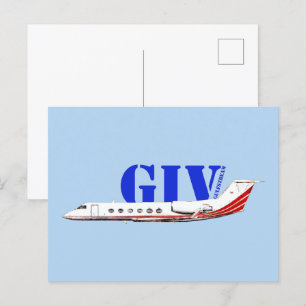 Luxe Gulfstream IV Private Jet Briefkaart