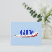 Luxe Gulfstream IV Private Jet Briefkaart (Staand voorkant)