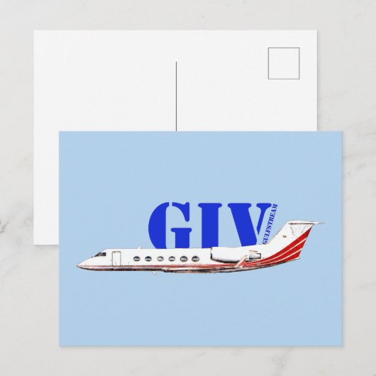 Luxe Gulfstream IV Private Jet Briefkaart (Voorkant / Achterkant)