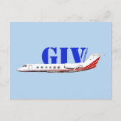 Luxe Gulfstream IV Private Jet Briefkaart (Voorkant)