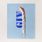 Luxe Gulfstream IV Private Jet Legpuzzel (Verticaal)