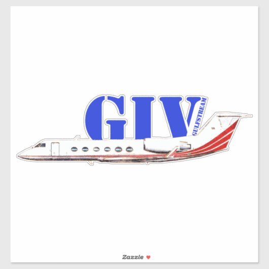 Luxe Gulfstream IV Private Jet Sticker (Vel)